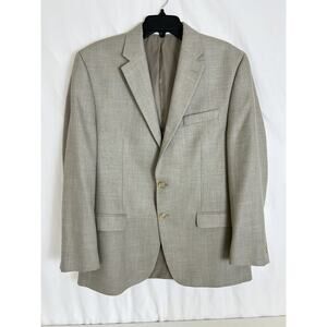Lauren Ralph‎ Lauren Men's Blazer Linen Rayon Polyester Beige Tan Size 42R VGUC